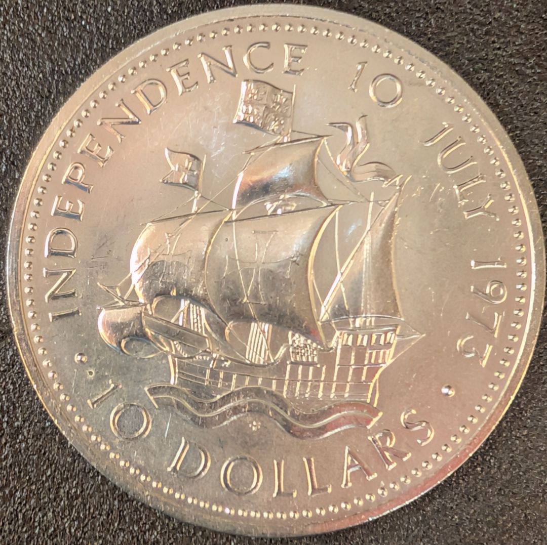 1973 bahamas $10 coin 28K minted