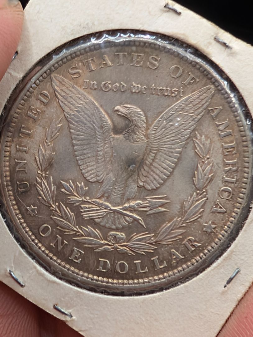 1896 toned uncirculated Morgan dollar