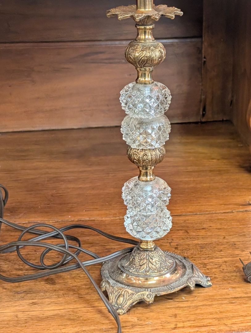 Pair of Crystal Lamps