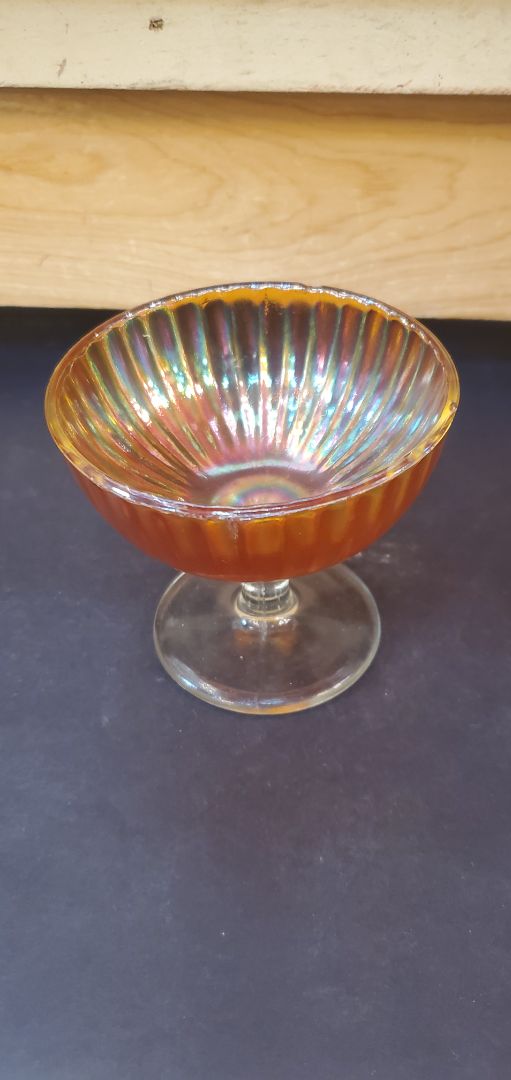 Carnival Glass Goblet
