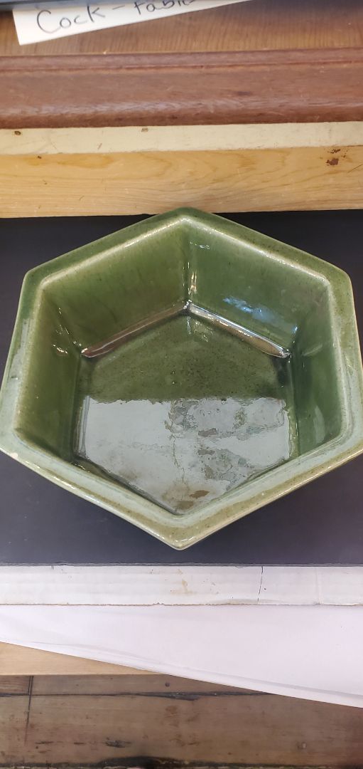 Green Hexagonal Bowl