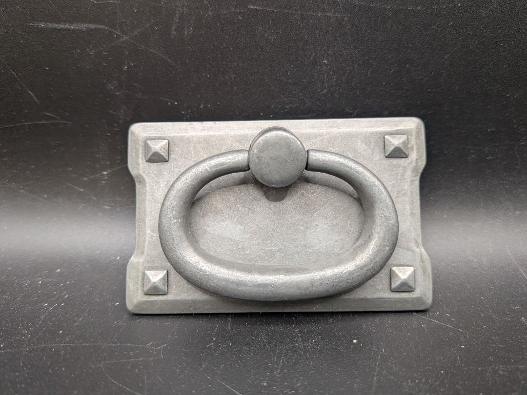Reproduction Nickel plate Mission Drawer Pull