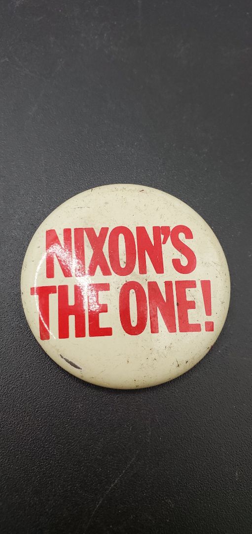 Nixon's the One! Round Campaign Pin