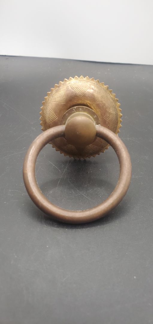 Victorian Era Brass Round Ring Pull