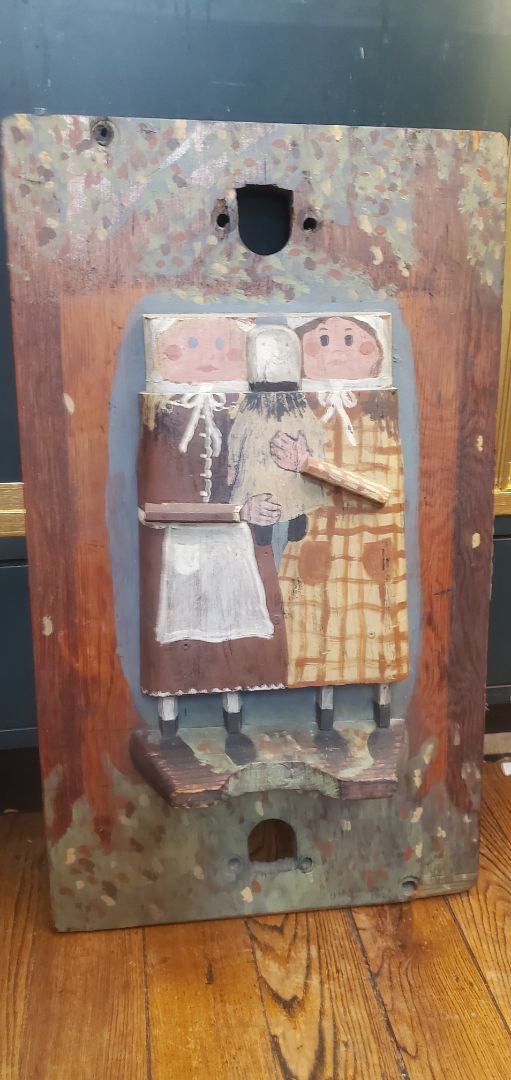 1982 Folk Art Wooden Plaque