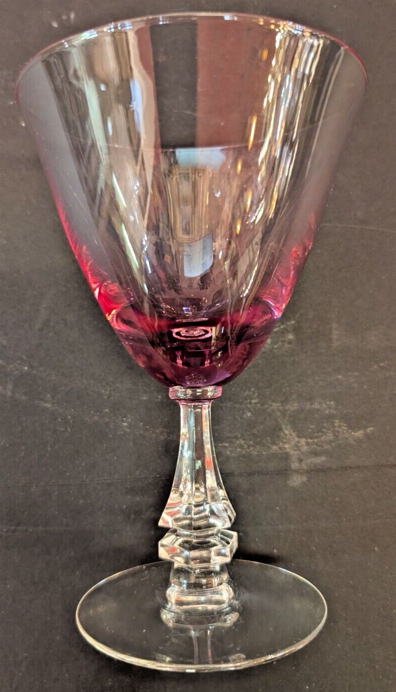 Vintage MCM Tiffin Franciscan Wistaria Pink Water Goblets, 6" Set Of 8