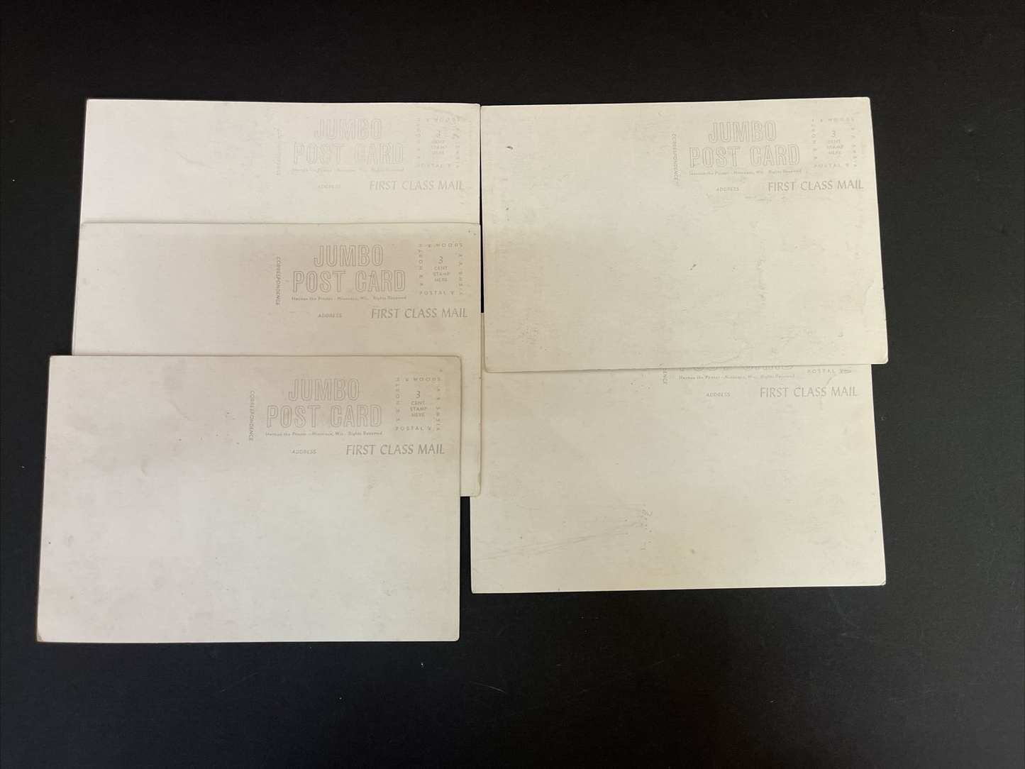 Lot of 5 Jumbo Postcard Romance of the Wisconsin Highways
