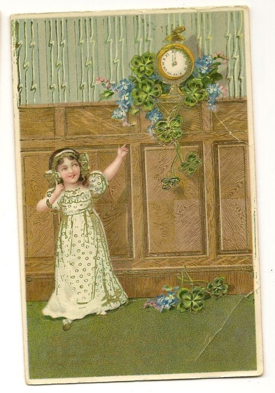 Girl Gel New Year Holiday Postcard Series 6813 6814