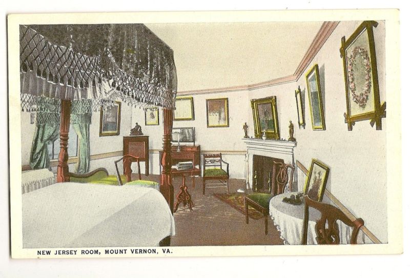 New Jersey Room Mount Vernon Virginia VA Postcard