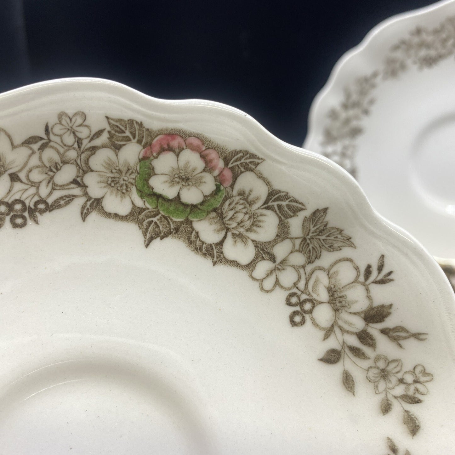 8 Saucers English Staffordshire J & G Meakin Stratford-On-Avon 5.25"