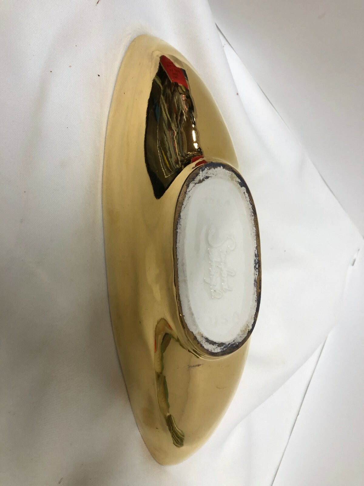 Stanford Sebring Gold Oblong Bowl 13 1/4"