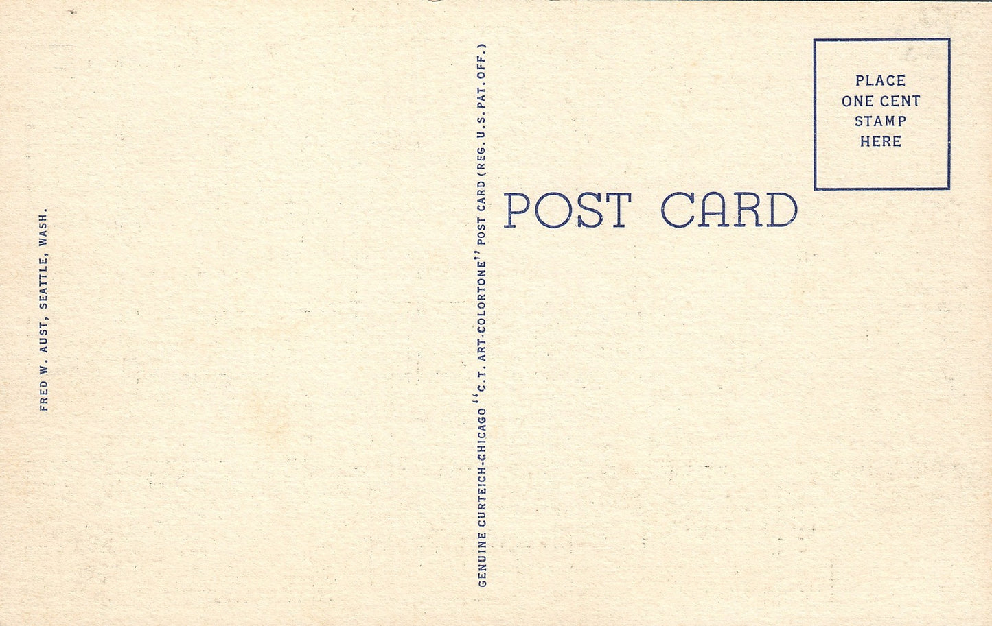 Washington WA Large Letter Postcard