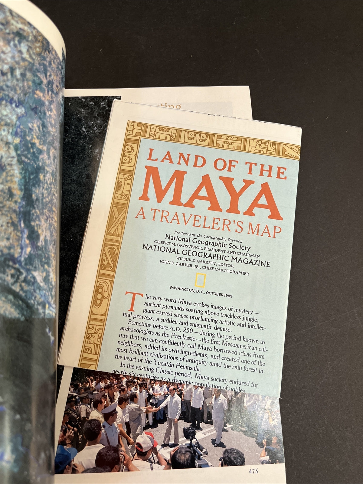 October 1989 National Geographic Magazine "La Ruta Maya"