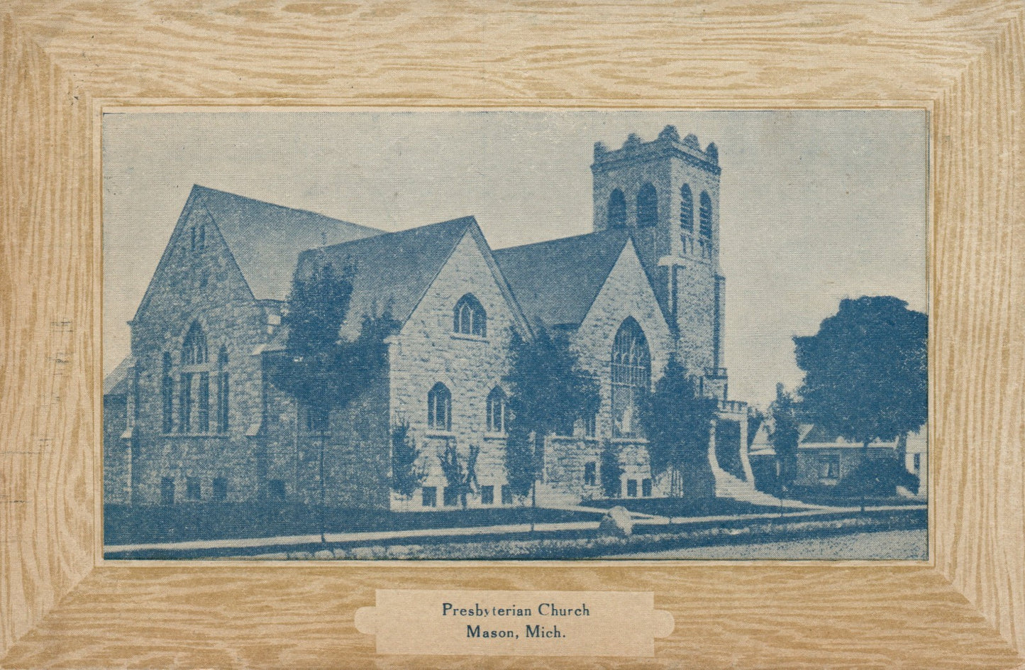 1911 Presbyterian Church Mason MI Michigan Mich Postcard