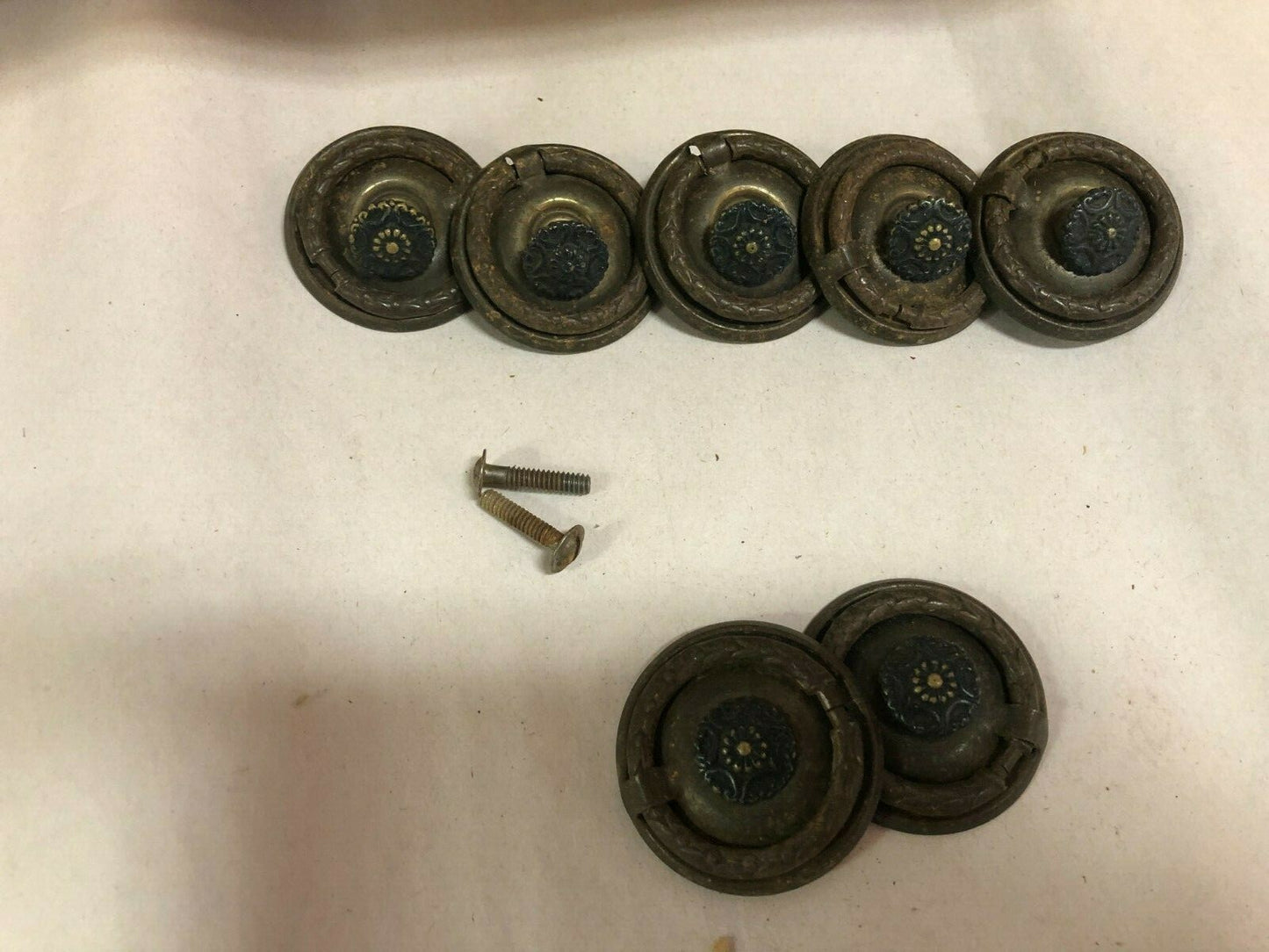 7 Ornate Vintage drawer pulls Hardware