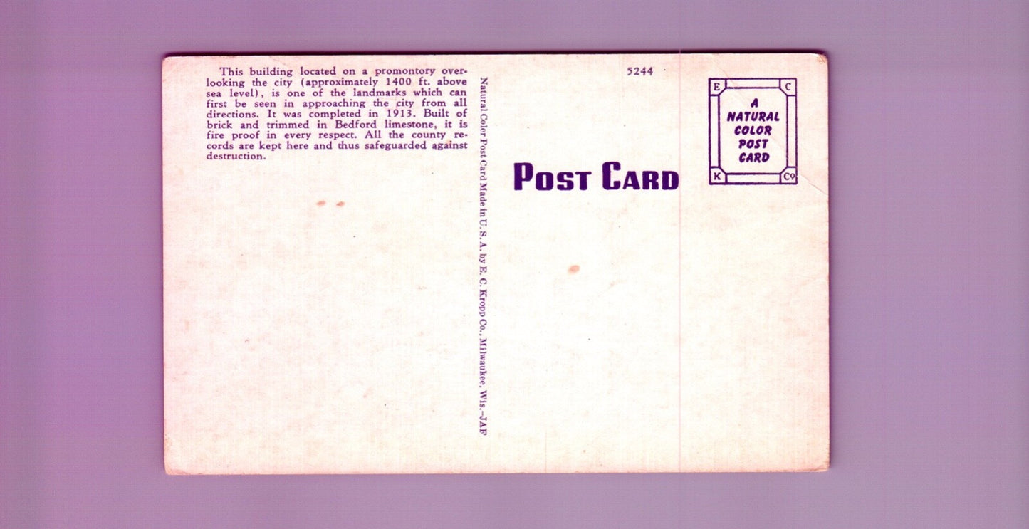 Wexford County Court House in Cadillac MI Michigan Postcard