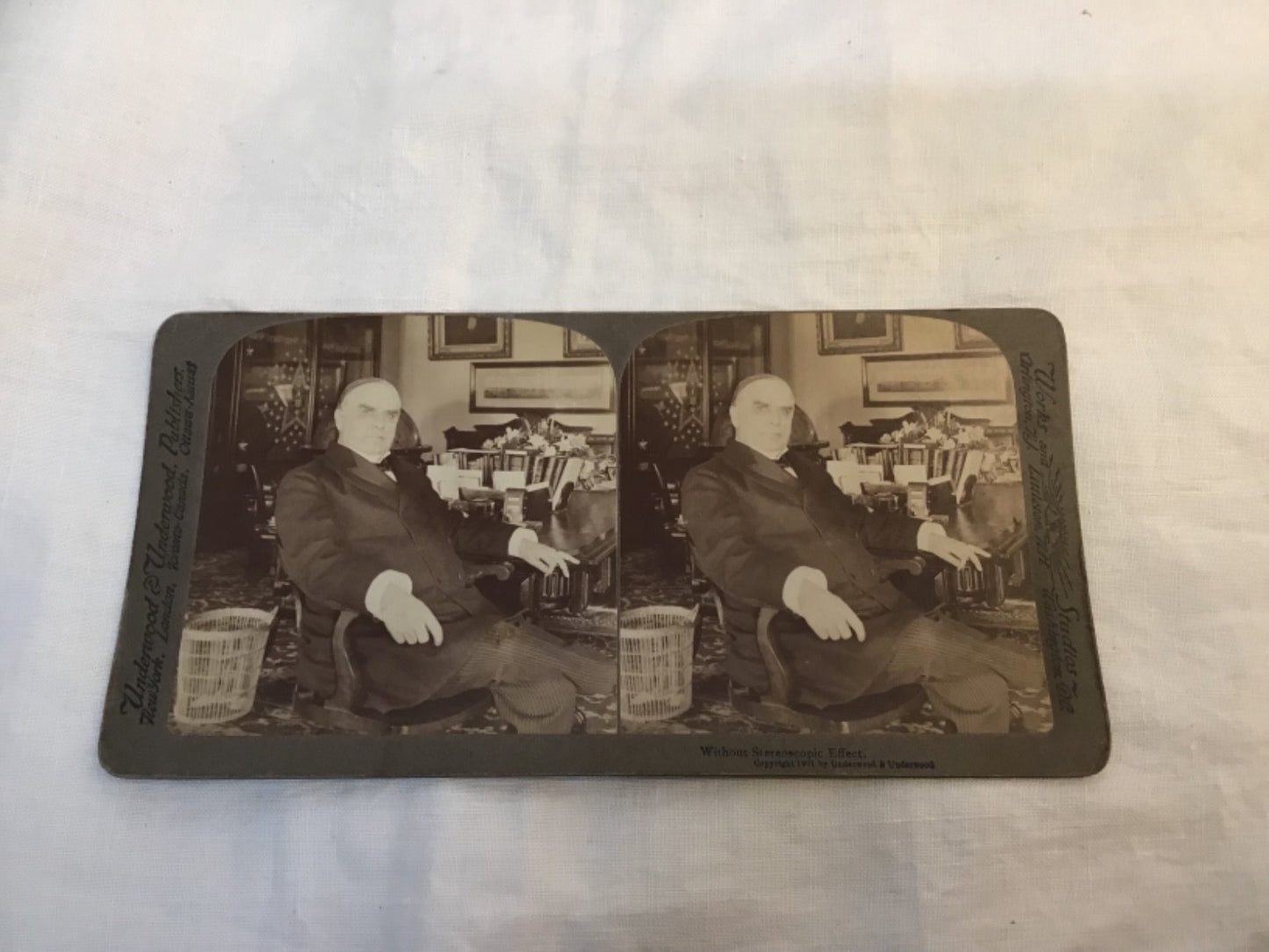 1901 Real Photo President William McKinley stereoview