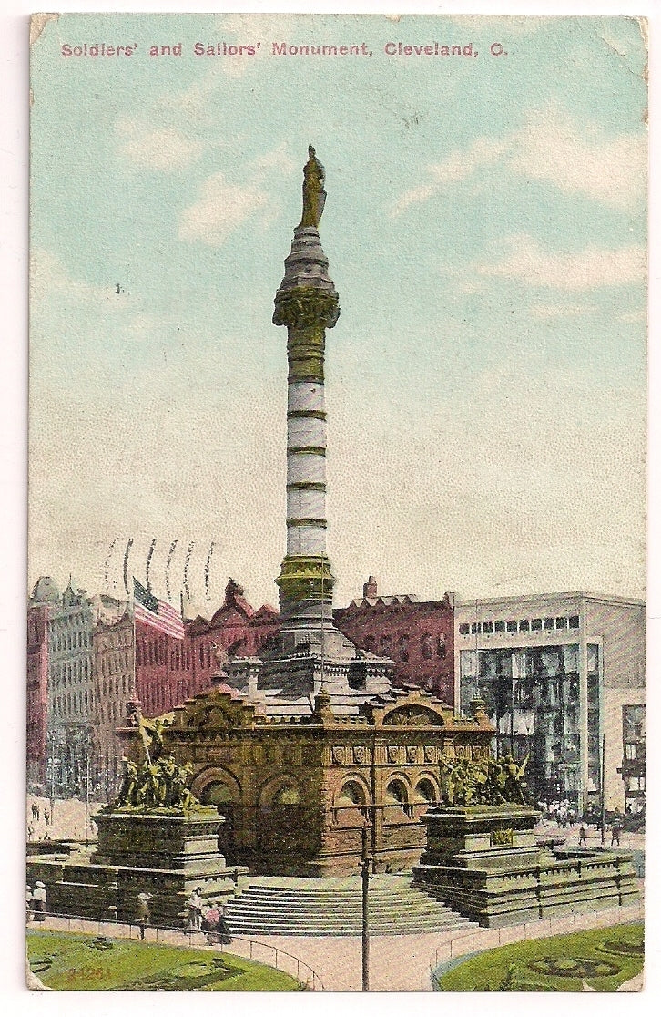 1911 Soldiers and Sailors Monument Cleveland OH Ohio Postcard