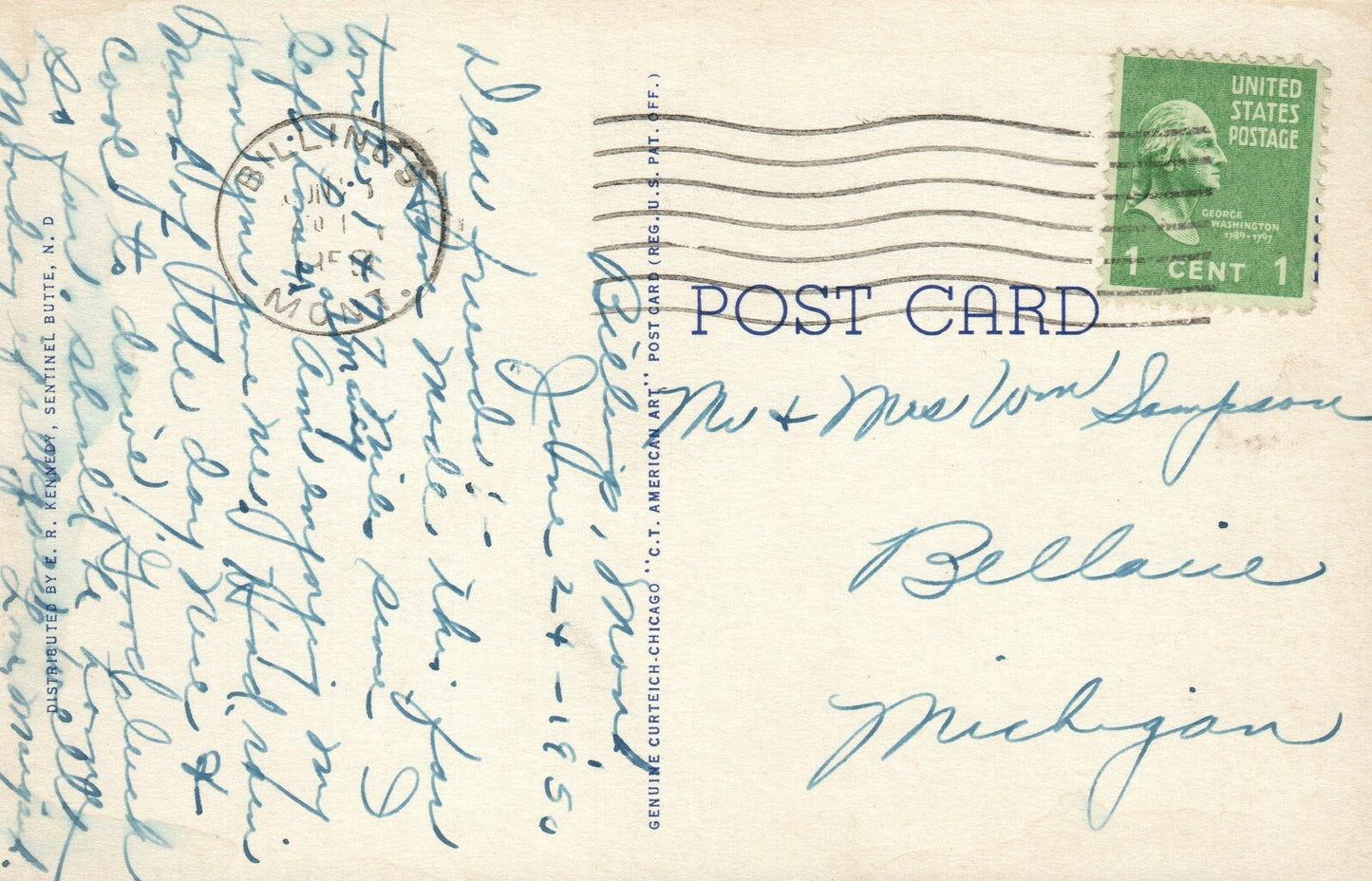 Scenic Highway Bad Lands Of North Dakota ND Postcard