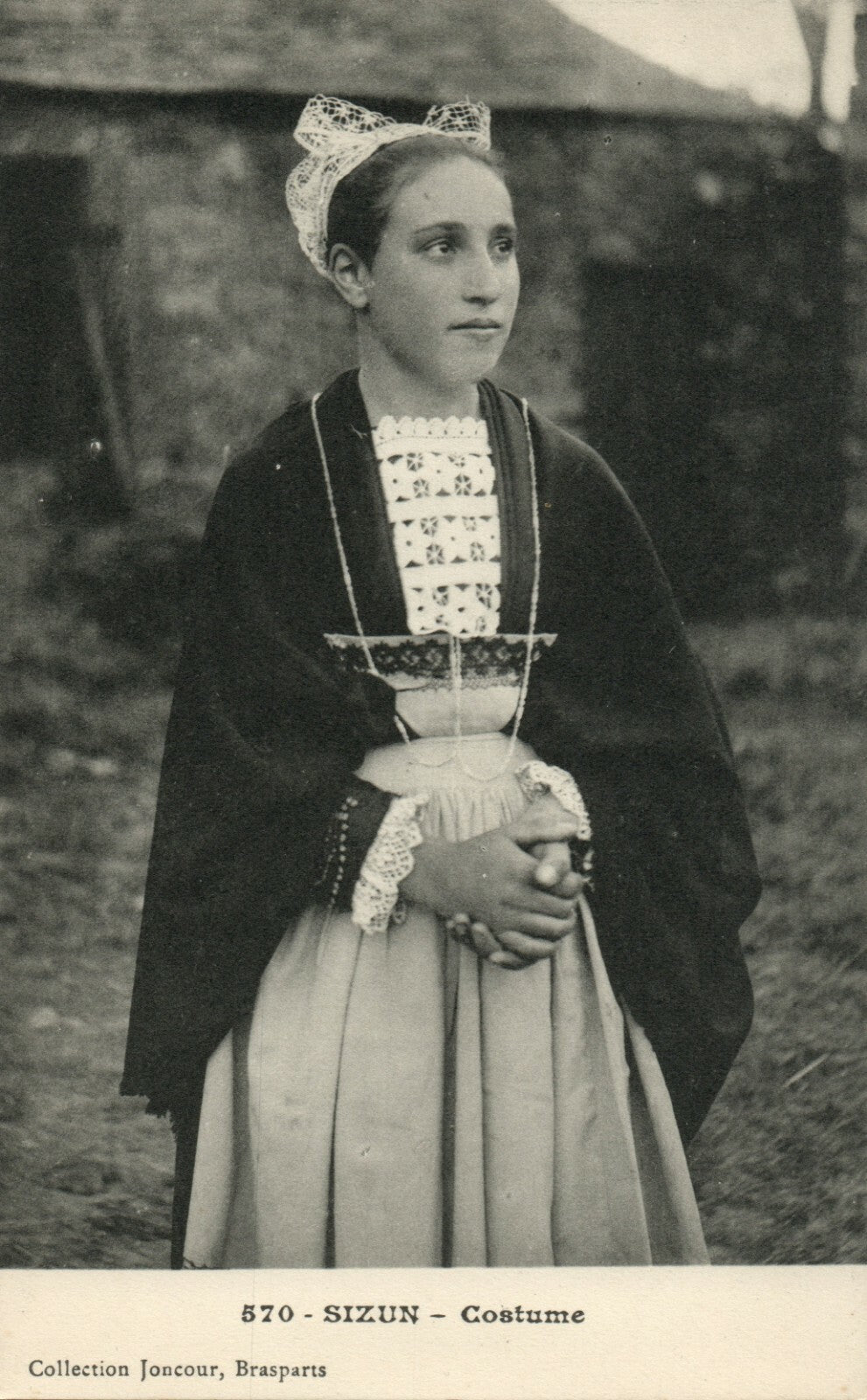 570 Sizun Costume Joncour Brasparts French France Folklore Fashion Postcard