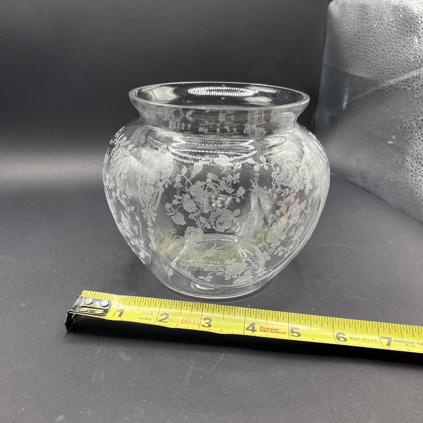 Cambridge Rose Point Clear 6 ¼” Globe Vase