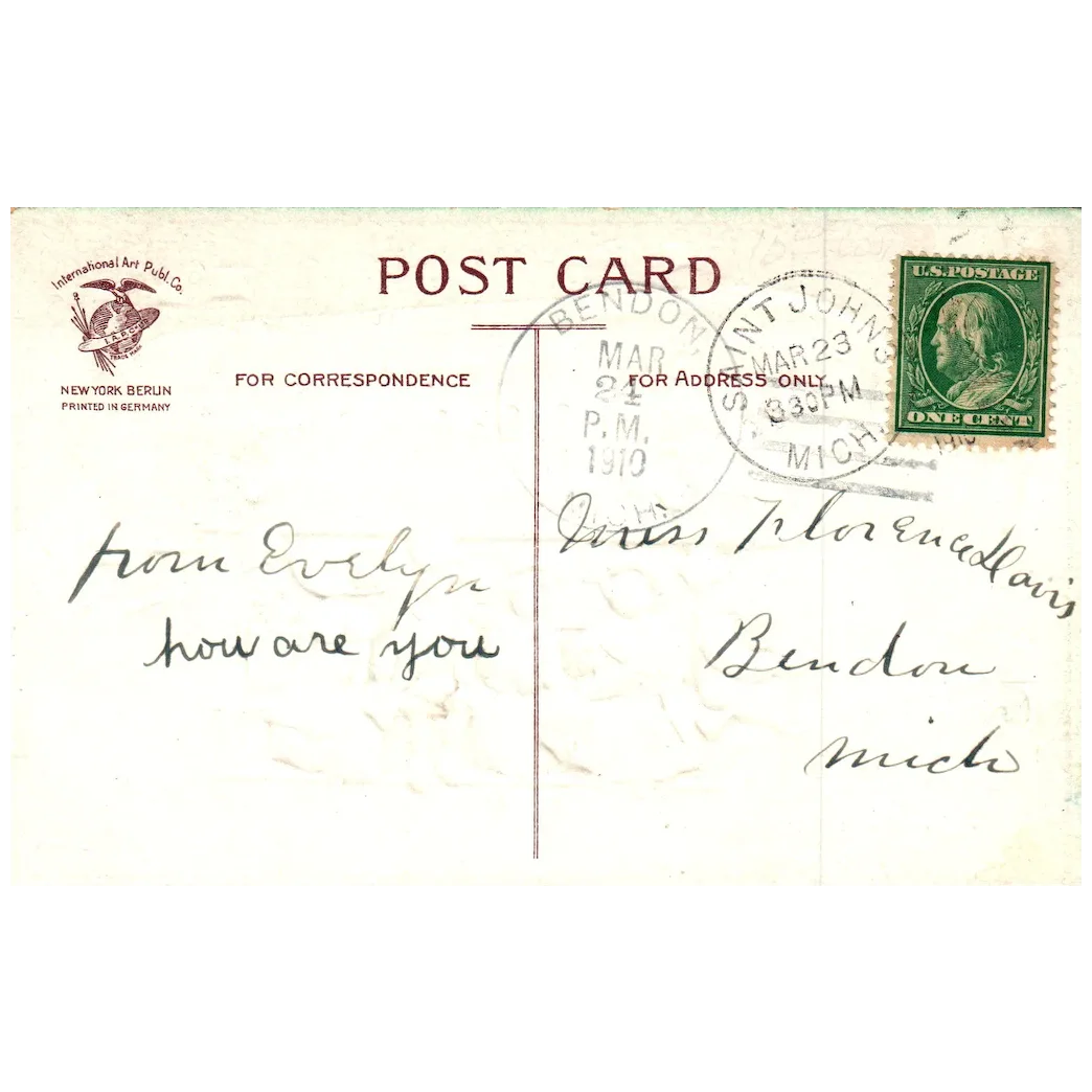 Clapsaddle "The Shamrock" Top of the Morning to You Vintage St. Pat Postcard