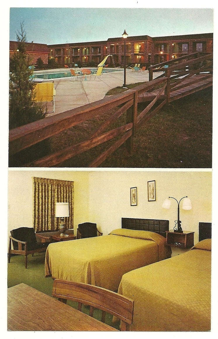 Quality Inn Cave City Kentucky KY Pool guest room Post Card Motel Hotel