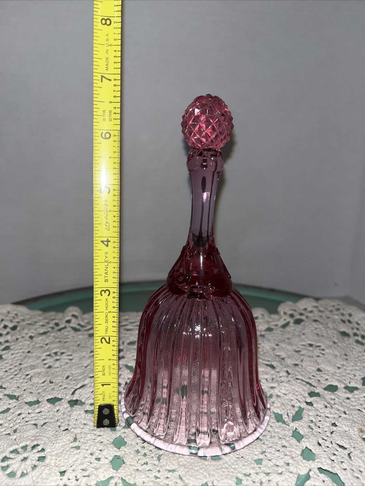 Vintage Fenton Beautiful Pink Glass Bell