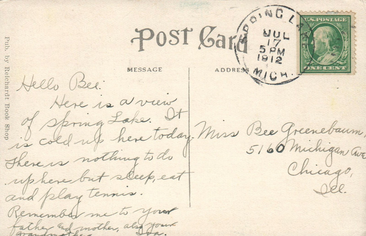 Woodland Terrace from Arbutus Banks, Spring Lake Mich Mi Michigan Postcard