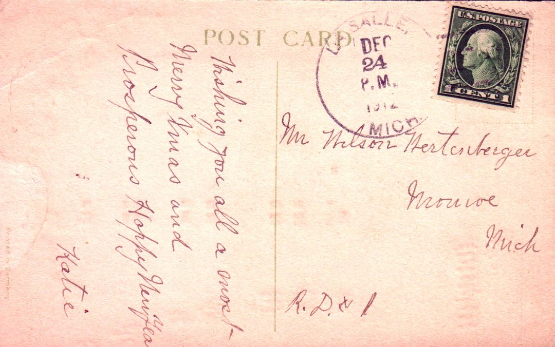 A Merry Christmas HTL Hold to the Light postcard