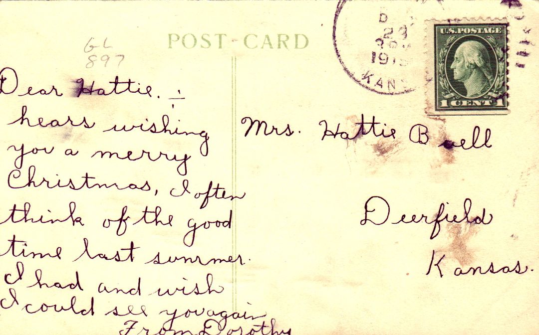 A Merry Christmas HTL Hold to the Light postcard