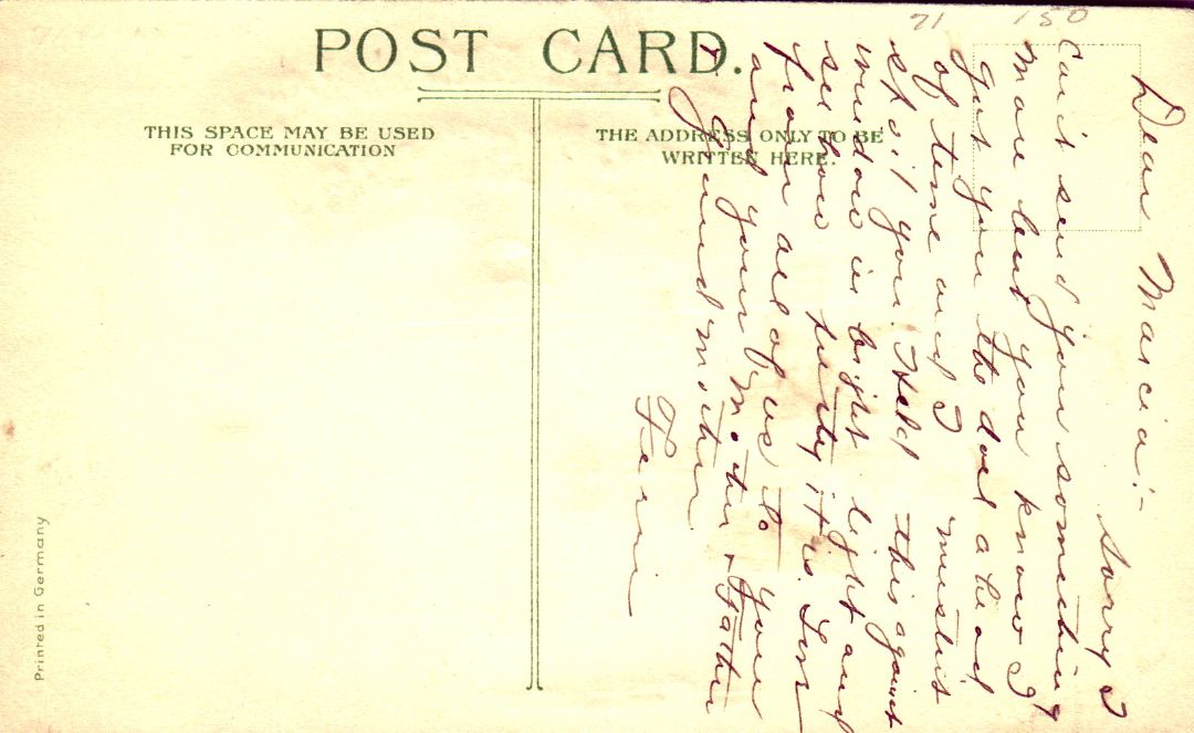 A Bright And Happy Christmas HTL Hold to the Light postcard