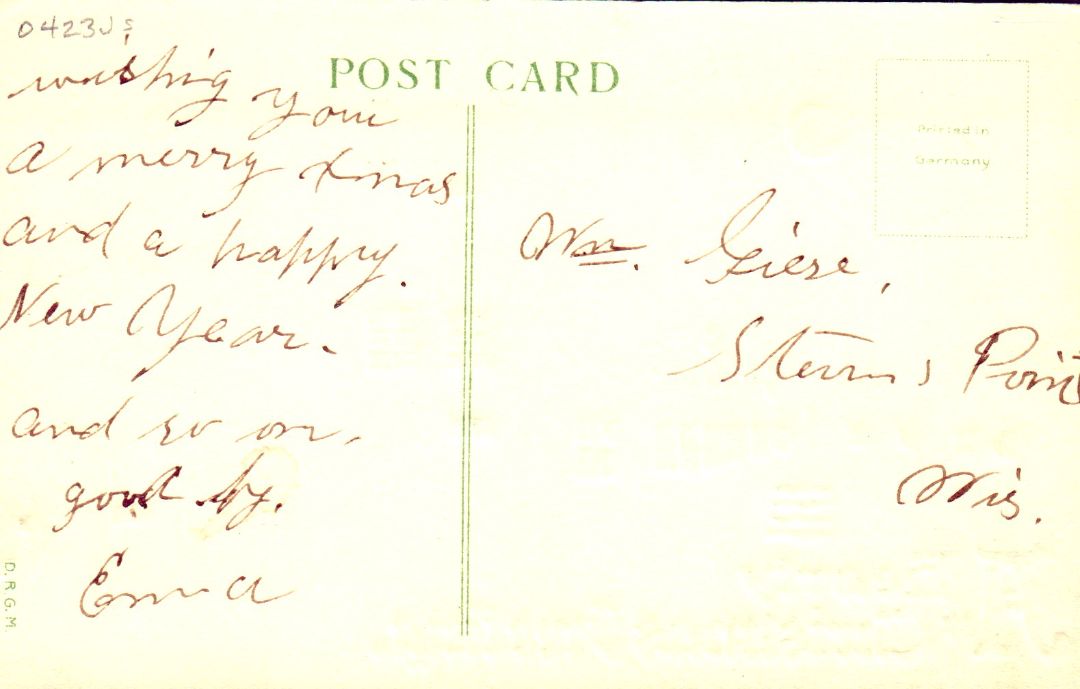 A Hearty Christmas Greeting HTL Hold to the Light postcard