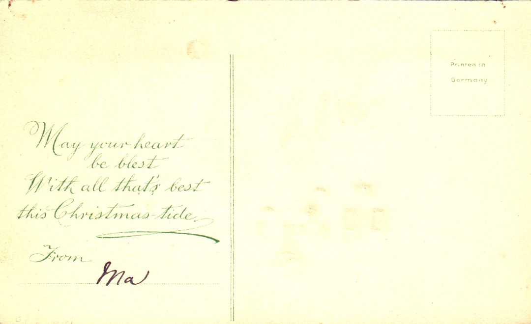 Cabin in woods Covered in snow with wagon HTL Hold to the Light postcard