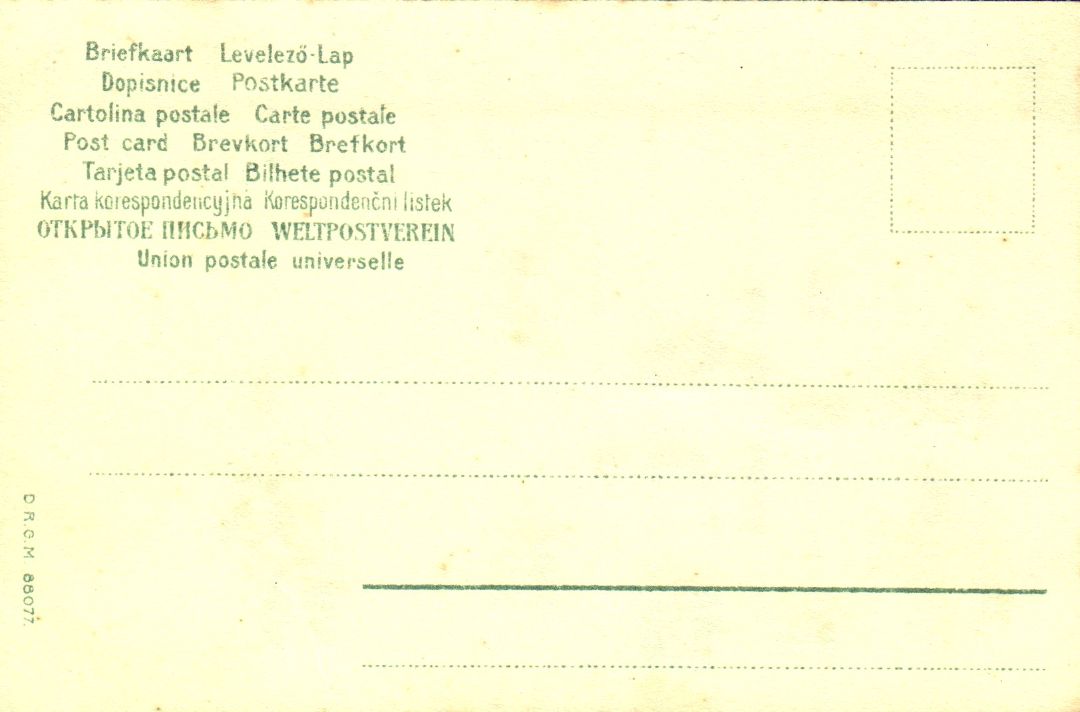 Cabin With Bridge And Trees HTL Hold to the Light postcard