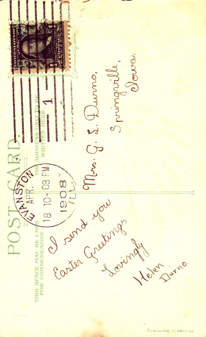 Easter Greeting HTL Hold to the Light postcard