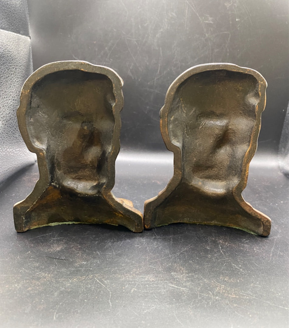 Cast Iron Lincoln Bookends