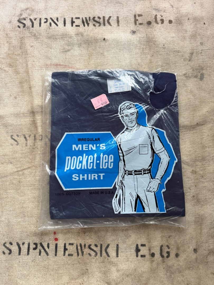 Vitnage 60s new in package blue pocket t shirt size small