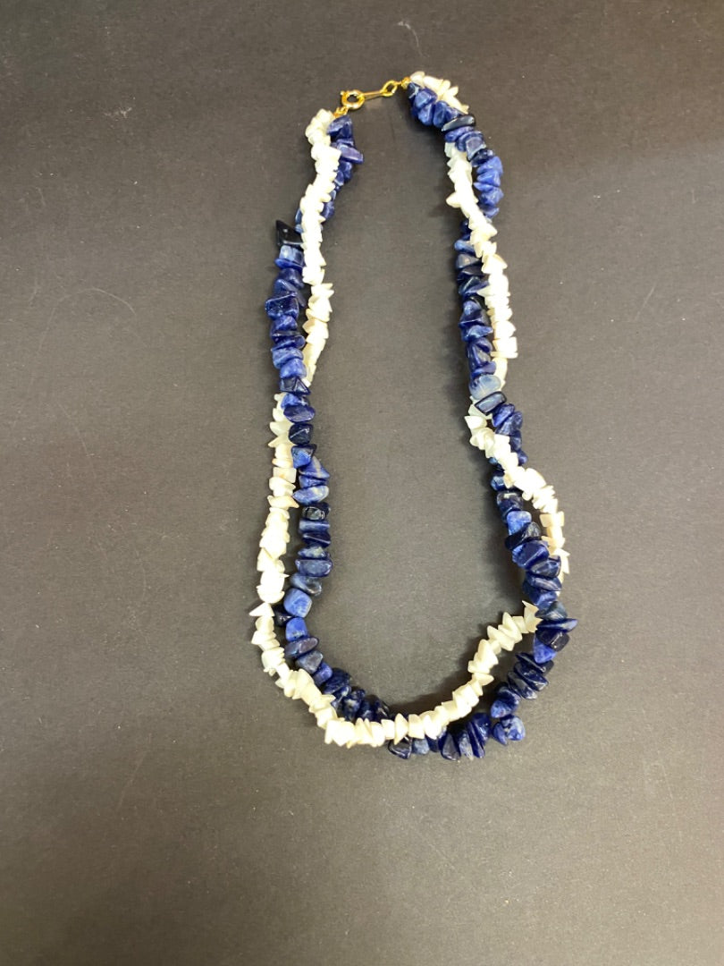 Blue White Necklace