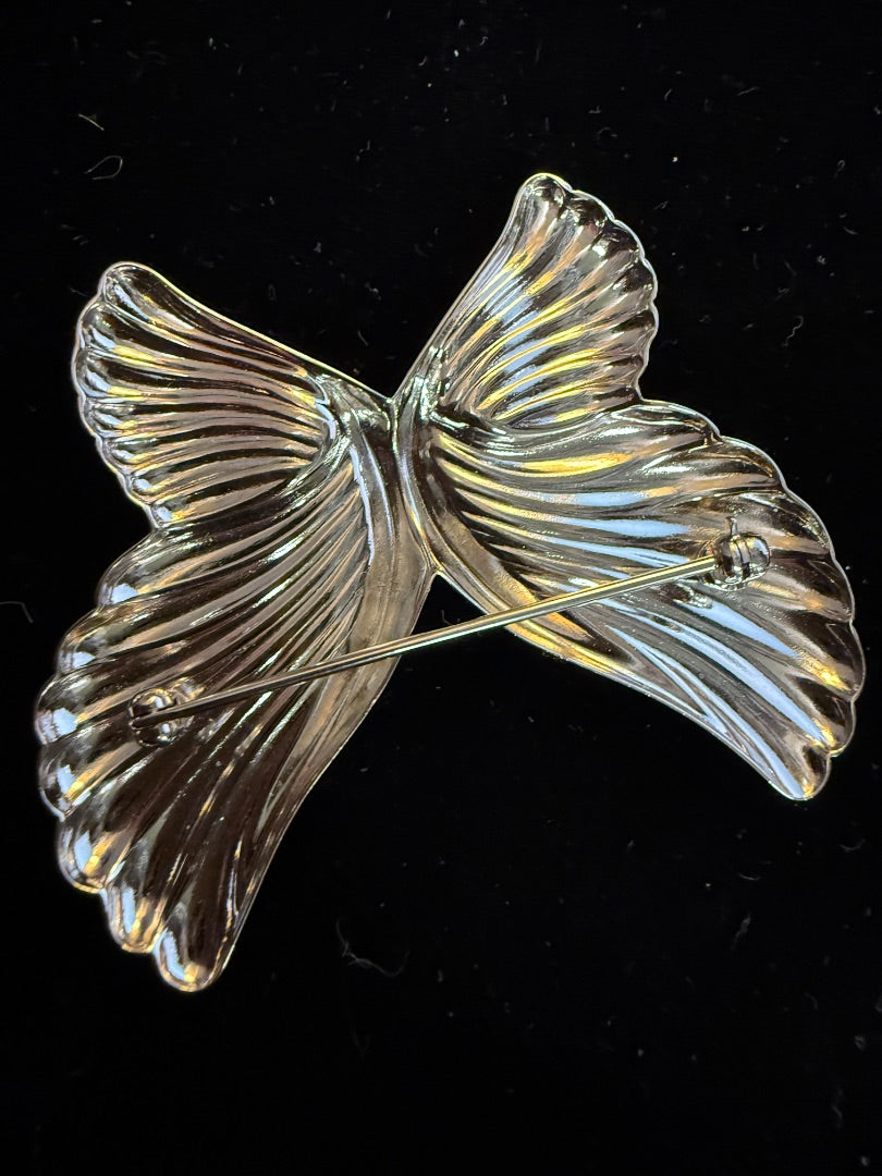 Silver Toned Butterfly Brooch / Pin