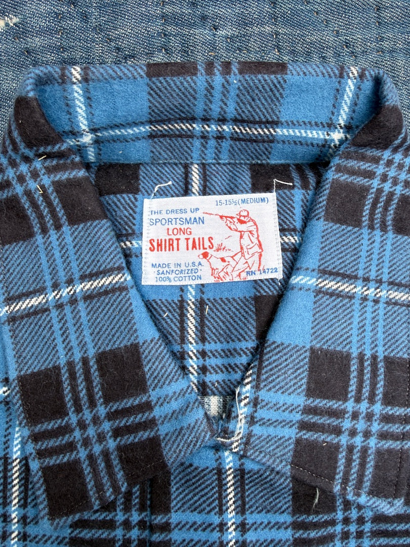 Vtg 50s NOS sportsman printed flannel