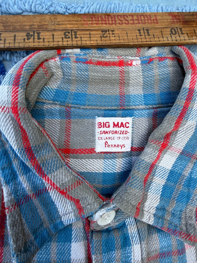 Vtg 60s sanforized Big Mac blue XL
