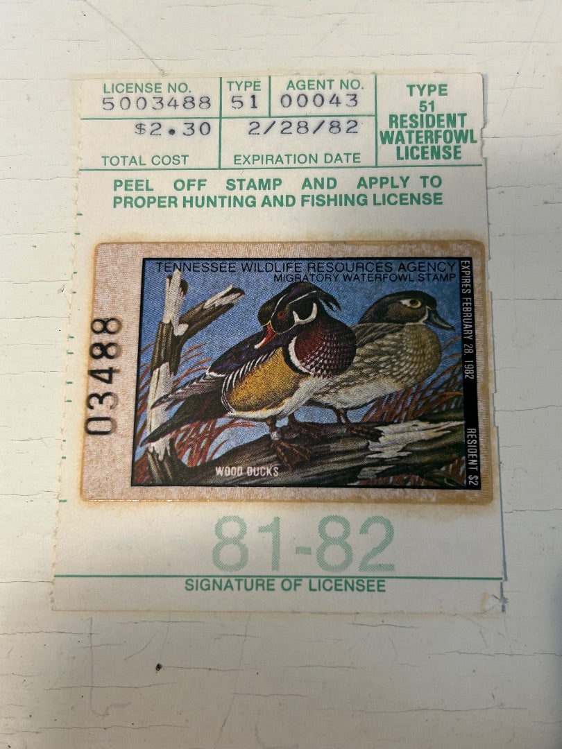 Vintage Hunting and Fishing License