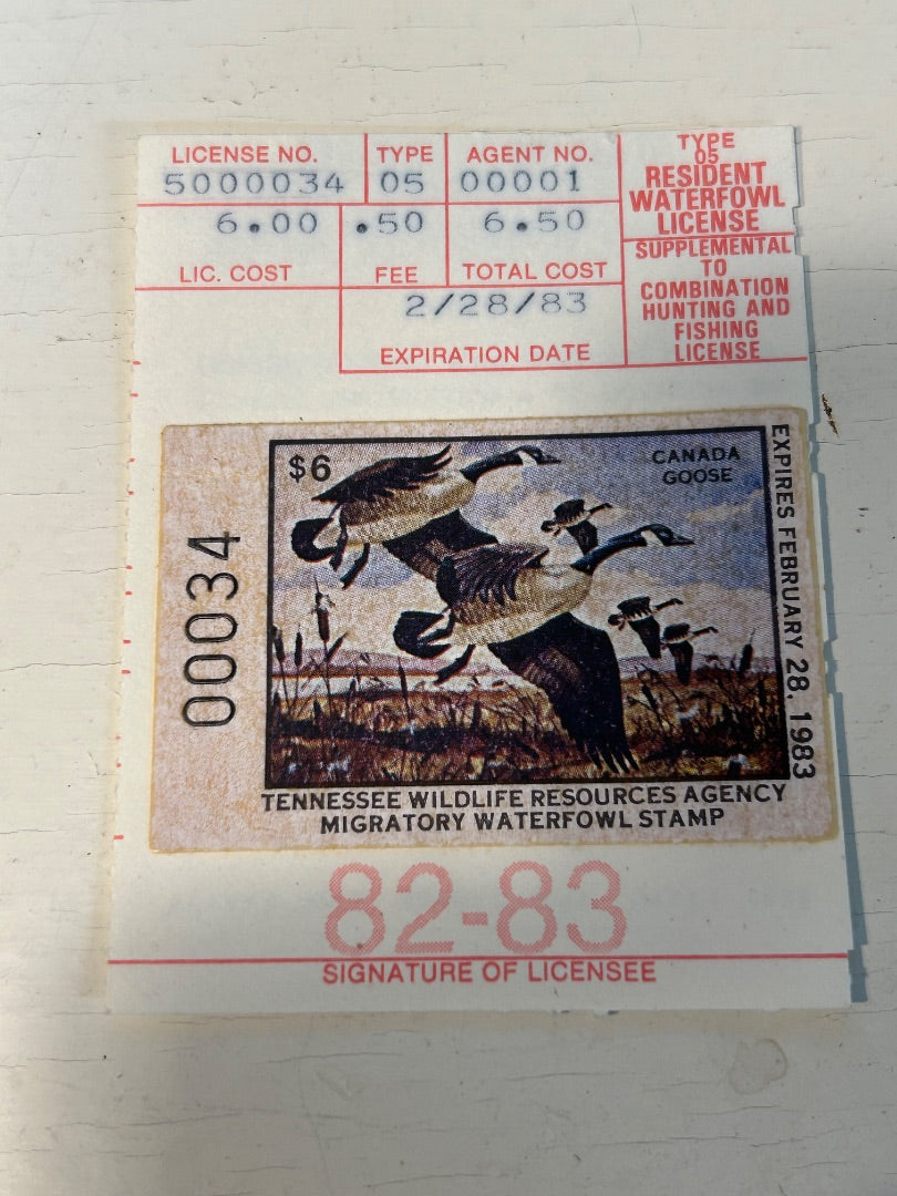 Vintage Hunting and Fishing License