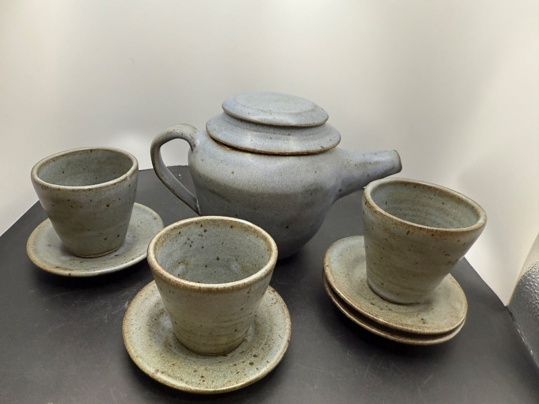 Asian pottery tea set