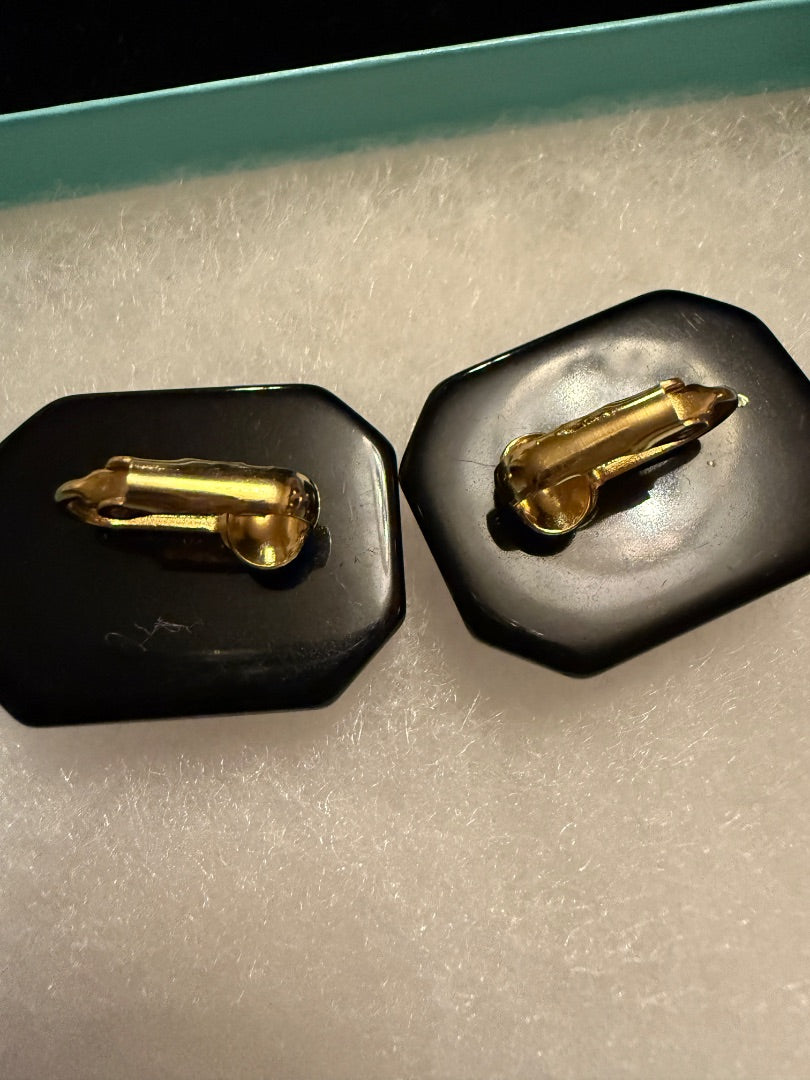 Vintage AVON Resin Red Clip Earrings