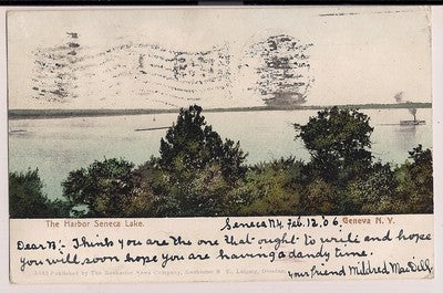 1906 The Harbor Seneca Lake NY New York Postcard