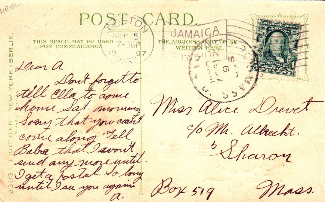 Public Gardens, Boston, Massachusetts HTL Hold to the Light postcard