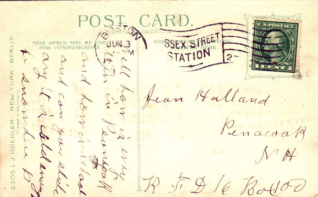 Old State House, Boston, Massachusetts HTL Hold to the Light postcard