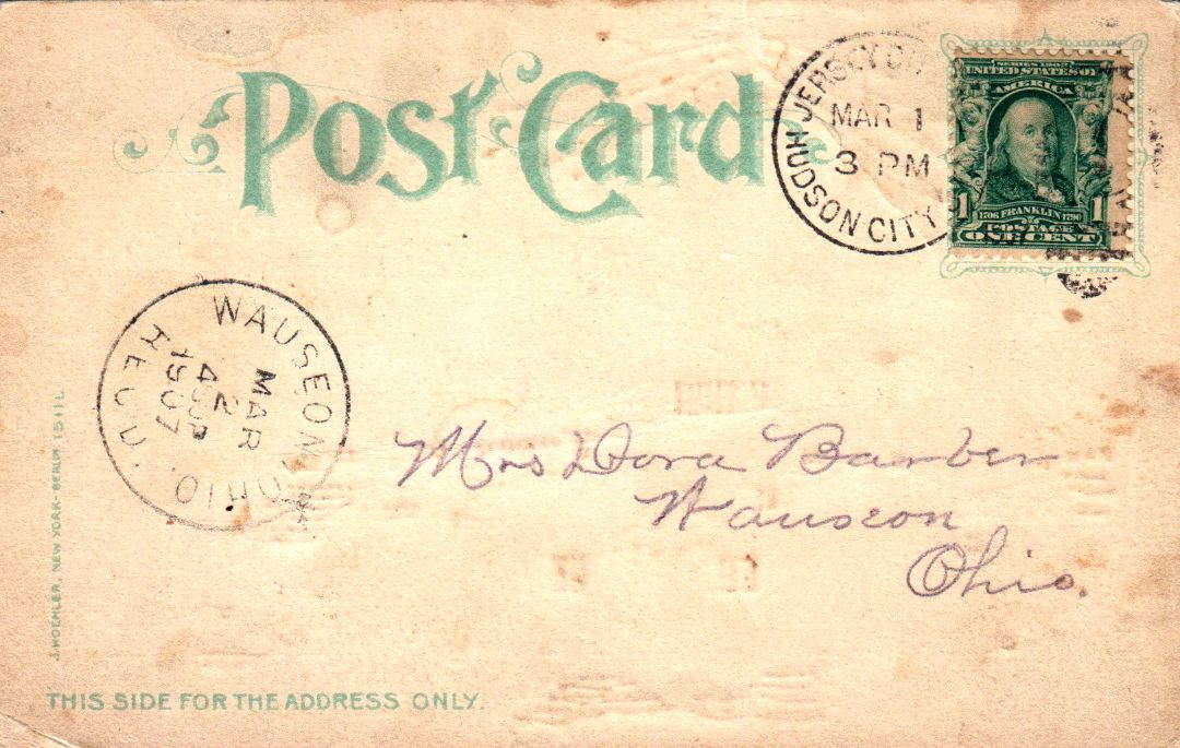 Statue Of Liberty, New York Harbor HTL Hold to the Light postcard